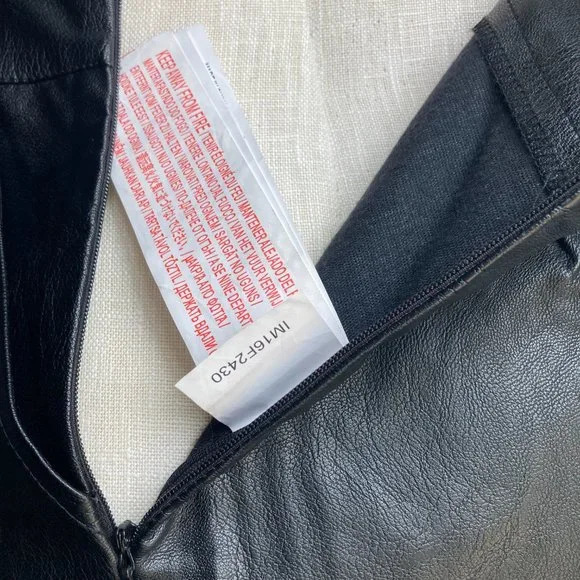 Embroidered Faux Leather Skirt - Picture 8 of 8